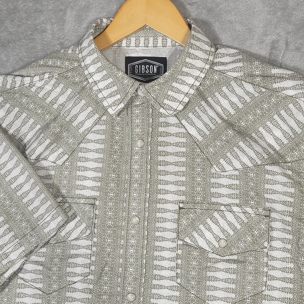 Gibson Trading Company Shirt Mens Small Western Pearl Snap Short Sleeve